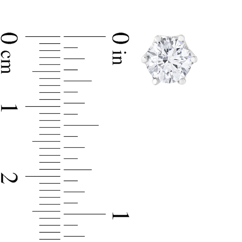 Main Image 2 of 2 CT. T.W. Diamond Crown Solitaire Stud Earrings in 14K White Gold