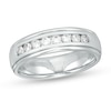 Thumbnail Image 0 of Men's 1/2 CT. T.W. Certified Lab-Created Diamond Wedding Band in 14K White Gold - Size 10