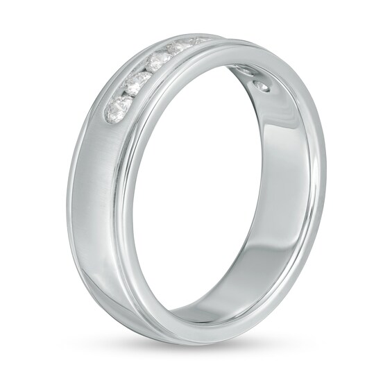 1/2 CT. T.w. Certified Lab-Grown Diamond Wedding Band in 14K White Gold - Size 10