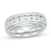 Thumbnail Image 0 of Men's 1 CT. T.W. Certified Lab-Created Diamond Wedding Band in 14K White Gold (F/VS2) - Size 10