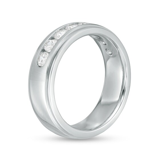 1 CT. T.w. Certified Lab-Grown Diamond Wedding Band in 14K White Gold (F/Vs2) - Size 10