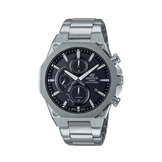 Men's Casio Edifice Solar Powered Chronograph Watch with Black Dial (Model: EFSS570D-1A) Men's Casio Edifice Solar Powered Chronograph Watch with Black Dial (Model: EFSS570D-1A)