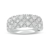 Marilyn Monroe™ 1-1/2 CT. T.W. Diamond Multi-Row Ring in 14K White Gold