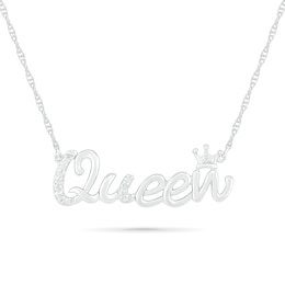 1/20 CT. T.W. Diamond "Queen" Necklace in Sterling Silver