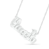Thumbnail Image 2 of 1/20 CT. T.W. Diamond "Queen" Necklace in Sterling Silver