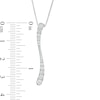 Thumbnail Image 3 of 1/2 CT. T.W. Journey Diamond Linear Wave Pendant in 10K White Gold
