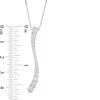 Thumbnail Image 4 of 7/8 CT. T.W. Journey Diamond Linear Wave Pendant in 10K White Gold