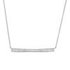 Thumbnail Image 0 of 1/2 CT. T.W. Journey Diamond Sideways Bar Necklace in 10K White Gold