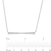 Thumbnail Image 4 of 1/2 CT. T.W. Journey Diamond Sideways Bar Necklace in 10K White Gold