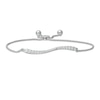 Thumbnail Image 1 of 1/2 CT. T.W. Journey Diamond Wave Bolo Bracelet in 10K White Gold - 9.0"