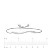 Thumbnail Image 3 of 1/2 CT. T.W. Journey Diamond Wave Bolo Bracelet in 10K White Gold - 9.0"