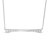 Thumbnail Image 1 of 1 CT. T.W. Journey Diamond Sideways Bar Necklace in 10K White Gold