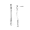 Thumbnail Image 0 of 1 CT. T.W. Journey Diamond Linear Drop Earrings in 10K White Gold