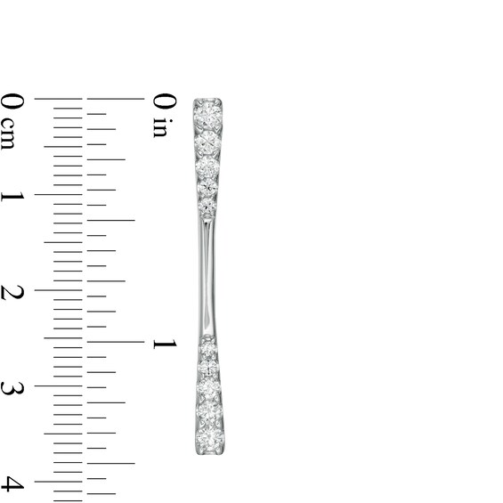 1 CT. T.w. Journey Diamond Linear Drop Earrings in 10K White Gold