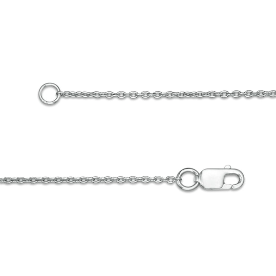 1/2 CT. T.w. Journey Diamond Curved Bar Necklace in 10K White Gold