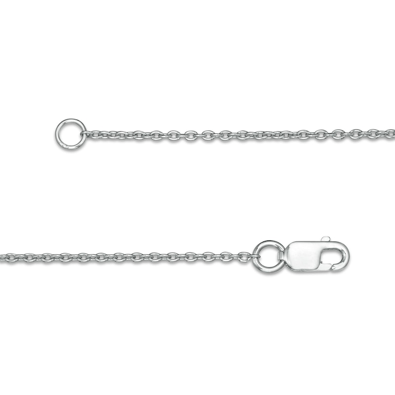 1/2 CT. T.W. Journey Diamond Curved Bar Necklace in 10K White Gold