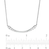 Thumbnail Image 3 of 1/2 CT. T.W. Journey Diamond Curved Bar Necklace in 10K White Gold