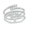 Thumbnail Image 1 of 1/2 CT. T.W. Journey Diamond Multi-Row Bypass Ring in 10K White Gold