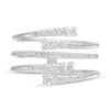 Thumbnail Image 4 of 1/2 CT. T.W. Journey Diamond Multi-Row Bypass Ring in 10K White Gold