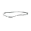Thumbnail Image 1 of 3/4 CT. T.W. Journey Diamond Wave Bangle in 10K White Gold