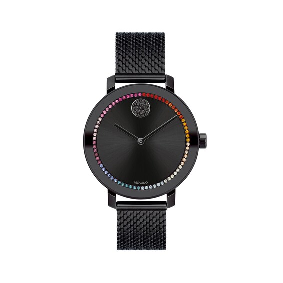 Ladies' Movado Bold® Evolution Multi-Color Crystal Accent Black IP Watch with Black Dial (Model: 3600714) Ladies' Movado Bold® Evolution Multi-Color Crystal Accent Black IP Watch with Black Dial (Model: 3600714)
