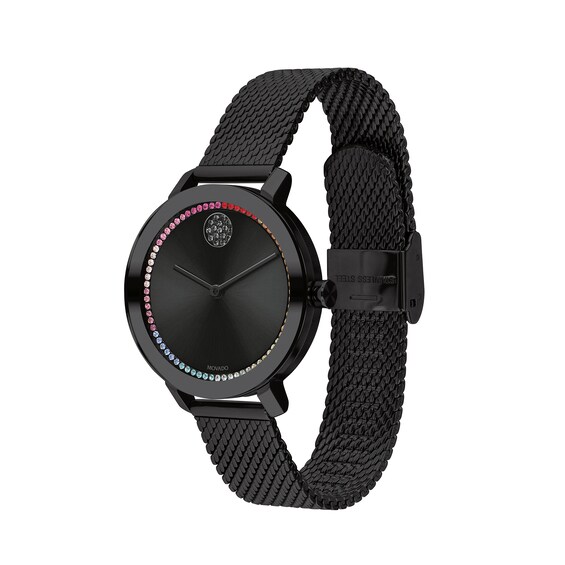Ladies' Movado Bold® Evolution Multi-Color Crystal Accent Black IP Watch with Black Dial (Model: 3600714) Ladies' Movado Bold® Evolution Multi-Color Crystal Accent Black IP Watch with Black Dial (Model: 3600714)