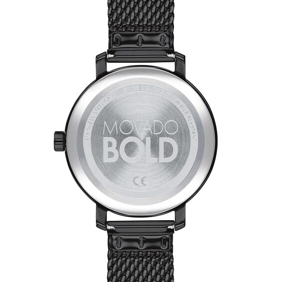 Ladies' Movado Bold® Evolution Multi-Color Crystal Accent Black IP Watch with Black Dial (Model: 3600714) Ladies' Movado Bold® Evolution Multi-Color Crystal Accent Black IP Watch with Black Dial (Model: 3600714)