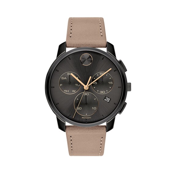Men's Movado Bold® Black IP Chronograph Strap Watch with Black Dial (Model: 3600719) Men's Movado Bold® Black IP Chronograph Strap Watch with Black Dial (Model: 3600719)
