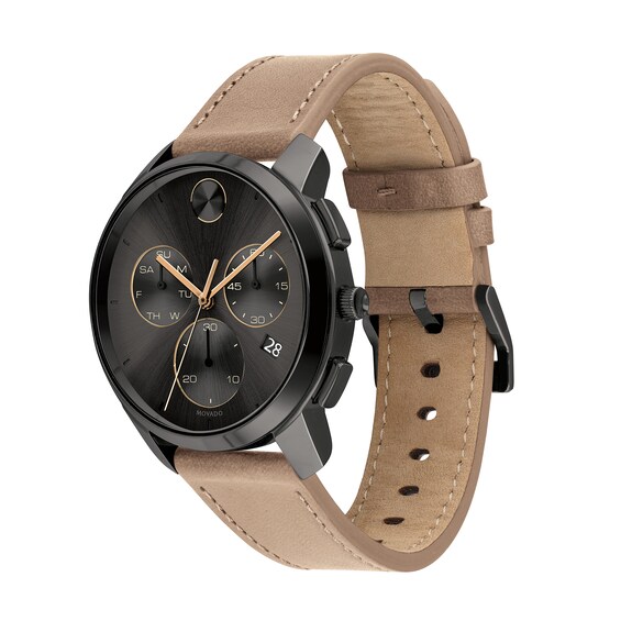 Men's Movado Bold® Black IP Chronograph Strap Watch with Black Dial (Model: 3600719) Men's Movado Bold® Black IP Chronograph Strap Watch with Black Dial (Model: 3600719)