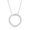 Thumbnail Image 0 of Diamond Accent Circle Pendant in Sterling Silver