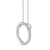 Thumbnail Image 1 of Diamond Accent Circle Pendant in Sterling Silver