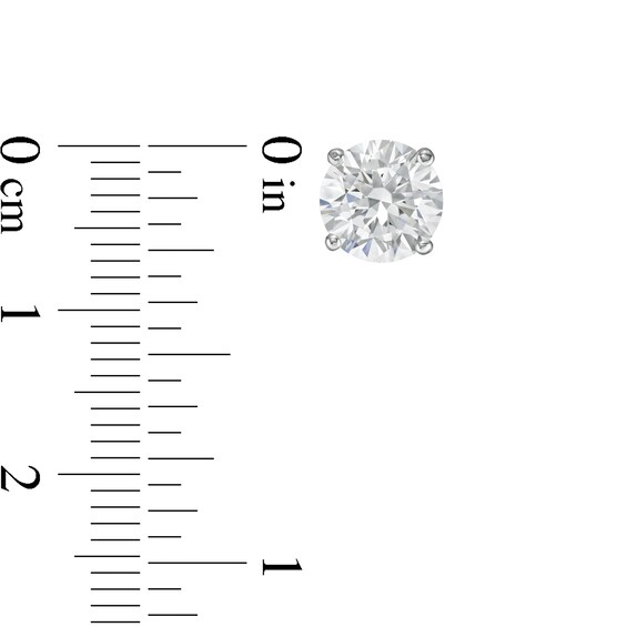 3 CT. T.w. Certified Lab-Grown Diamond Solitaire Stud Earrings in 14K White Gold (F/Si2)