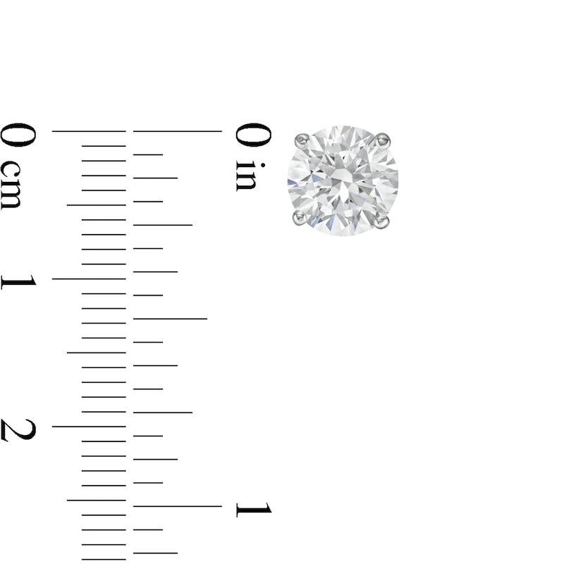 3 CT. T.W. Certified Lab-Created Diamond Solitaire Stud Earrings in 14K White Gold (F/SI2)