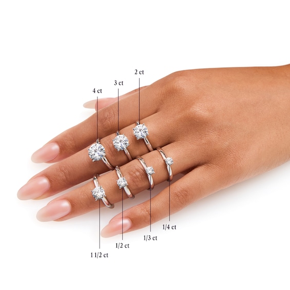 1-1/2 CT. Certified Lab-Grown Diamond Solitaire Engagement Ring in 14K White Gold (F/Vs2)