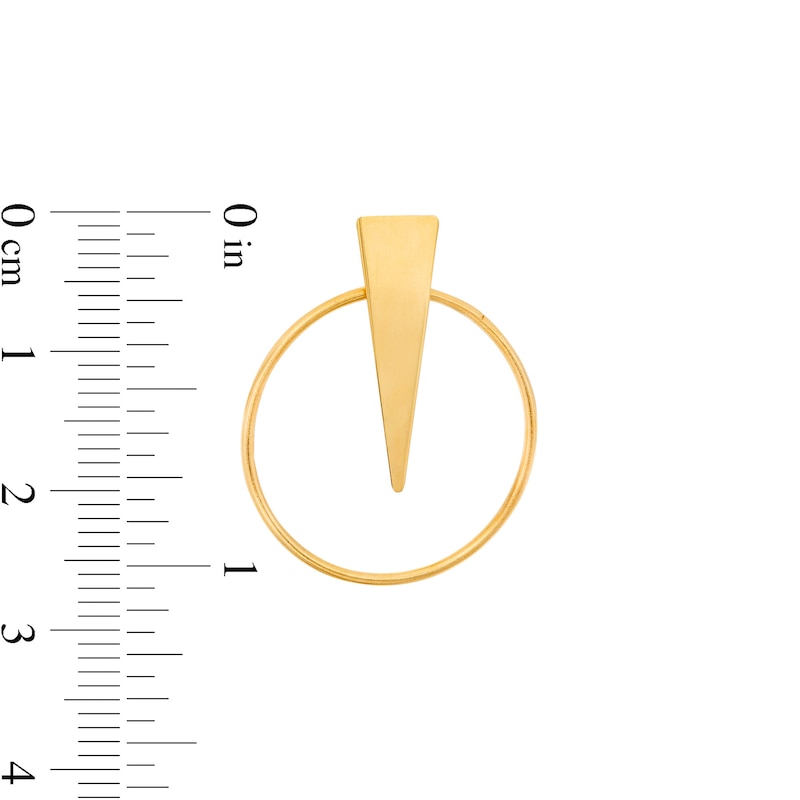Main Image 3 of Made in Italy Geometric Drop Earrings in Sterling Silver with 18K Gold Plate