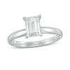 Thumbnail Image 0 of 1 CT. Certified Emerald-Cut Lab-Created Diamond Solitaire Engagement Ring in 14K White Gold (F/VS2)