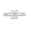 Thumbnail Image 3 of 1 CT. Certified Emerald-Cut Lab-Created Diamond Solitaire Engagement Ring in 14K White Gold (F/VS2)