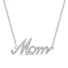 Thumbnail Image 1 of 1/5 CT. T.W. Diamond "Mom" Necklace in 14K White Gold
