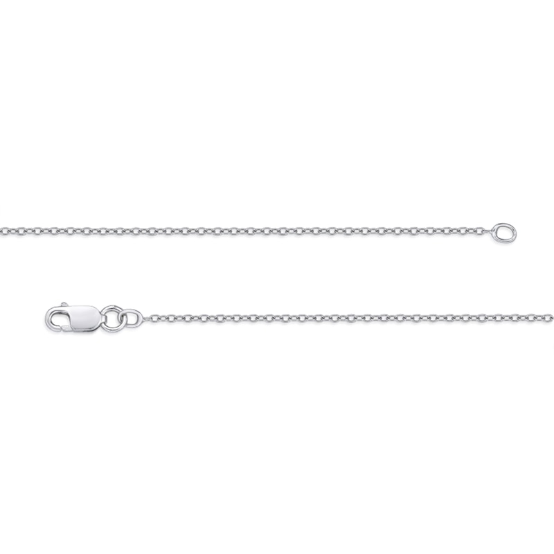 Main Image 3 of 1/5 CT. T.W. Diamond "Mom" Necklace in 14K White Gold