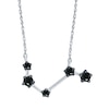 Thumbnail Image 0 of 1/5 CT. T.W. Black Diamond Aries Constellation Necklace in Sterling Silver