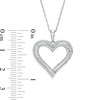 Thumbnail Image 3 of 1/2 CT. T.W. Diamond Double Heart Pendant in Sterling Silver