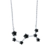 Thumbnail Image 0 of 1/5 CT. T.W. Black Diamond Scorpio Constellation Necklace in Sterling Silver