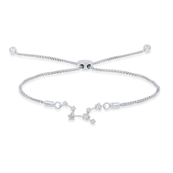 1/5 CT. T.w. Diamond Virgo Constellation Bolo Bracelet in Sterling Silver - 9"