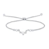 Thumbnail Image 0 of 1/5 CT. T.W. Diamond Libra Constellation Bolo Bracelet in Sterling Silver - 9"