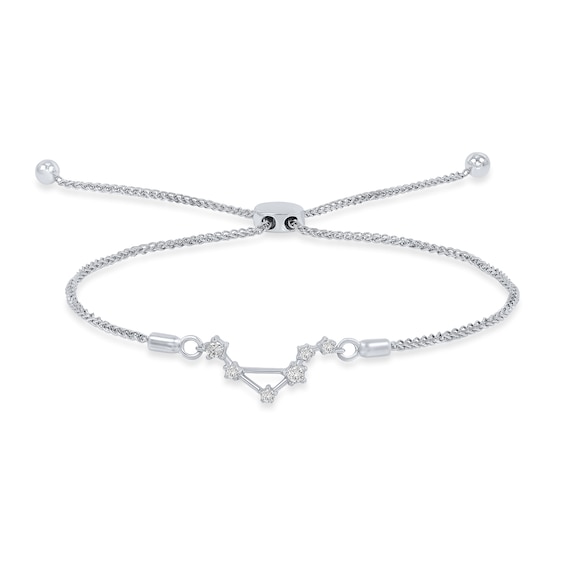 1/5 CT. T.w. Diamond Libra Constellation Bolo Bracelet in Sterling Silver - 9"