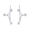 Thumbnail Image 0 of 1/5 CT. T.W. Diamond Cancer Constellation Crawler Earrings in Sterling Silver