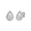 Thumbnail Image 1 of 1/3 CT. T.W. Composite Diamond Vintage-Style Teardrop Stud Earrings in 10K White Gold
