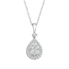 Thumbnail Image 1 of 1/3 CT. T.W. Composite Diamond Pear Pendant in 10K White Gold