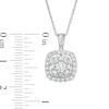 Thumbnail Image 2 of 1 CT. T.W. Certified Lab-Created Diamond Cushion Frame Pendant in 14K White Gold (F/SI2)