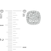 Thumbnail Image 2 of 1 CT. T.W. Certified Lab-Created Diamond Cushion Frame Stud Earrings in 14K White Gold (F/SI2)